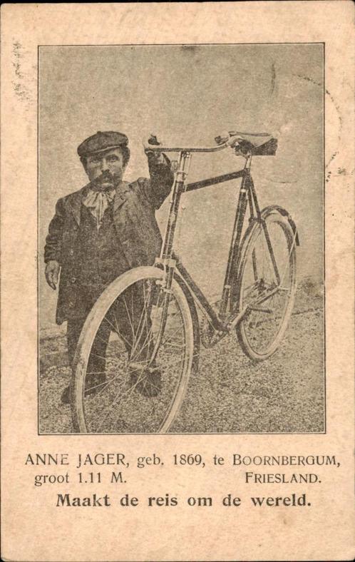 Boornbergum - Anne Jager - Fiets -, Verzamelen, Ansichtkaarten | Nederland, Gelopen, Friesland, Voor 1920, Ophalen of Verzenden
