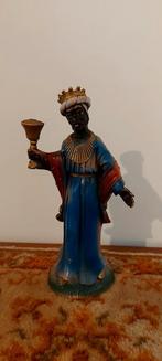 Mooie! Zwarte koning uit oude Italiaanse kerstgroep, Antiek en Kunst, Ophalen of Verzenden
