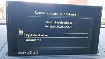 Audi A3 A4 A5 A6 Q2 Q5 Q7 MMI MIB2 2025-26 Navigatie update beschikbaar voor biedingen