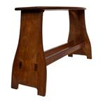 Vintage bijzettafel sidetable eikenhout Wabi Sabi design, Huis en Inrichting, Minder dan 55 cm, Gebruikt, Vintage, Rechthoekig