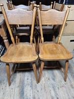Houten vintage stoelen te koop 12 stuks Oirschots model, Huis en Inrichting, Stoelen, Ophalen, Gebruikt, Bruin, Vintage