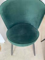 Velvet donkergroene (emerald green) eetkamer stoelen, Huis en Inrichting, Stoelen, Ophalen, Overige kleuren, Stof, Zo goed als nieuw