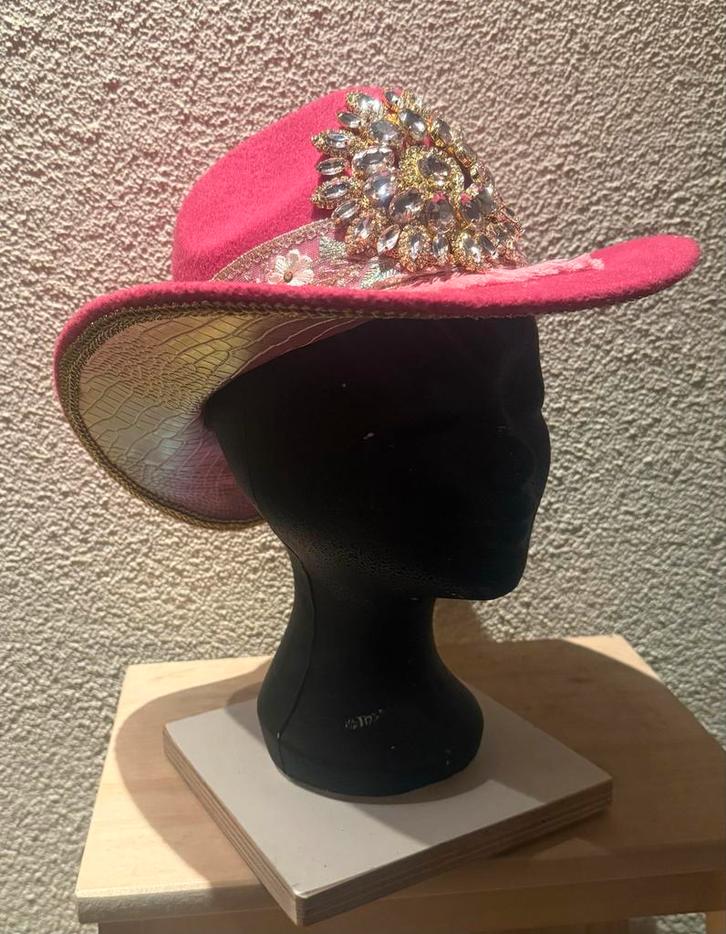 Roze Cowboyhoed Carnaval - Uniek!, Kleding | Dames, Carnavalskleding en Feestkleding, Nieuw, Carnaval, Ophalen of Verzenden
