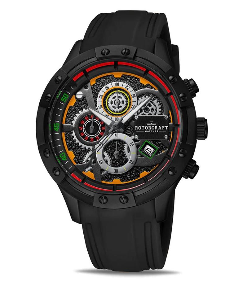 Rotorcraft Compass RC5704 Chrono Sport Nieuw! t.w.v € 499, Sieraden, Tassen en Uiterlijk, Sporthorloges, Nieuw, Android, Zwart