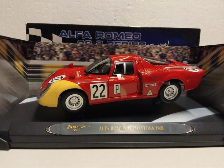 Alfa Romeo 33.2 Daytona #22 Ricko metal 1:18 KRD, Hobby en Vrije tijd, Modelauto's | 1:18, Zo goed als nieuw, Auto, Overige merken