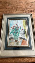 Pen potlood tekening Erich Heckel stilleven Amsterdam, Verzenden