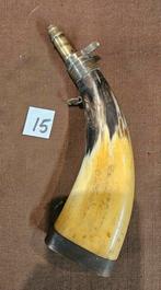 Oude kruitfles / kruithoorn 15, Verzamelen, Ophalen of Verzenden, Landmacht