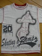 OIBOI skate shirt ecru rood maat 152, Meisje, Oiboi, Ophalen of Verzenden, Zo goed als nieuw