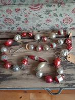 Oude kerstketting en kaarsenklem zie foto.., Ophalen of Verzenden, Zo goed als nieuw