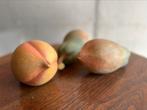 Set van 3 handgesneden houten papaya’s tropische decoratie, Ophalen of Verzenden