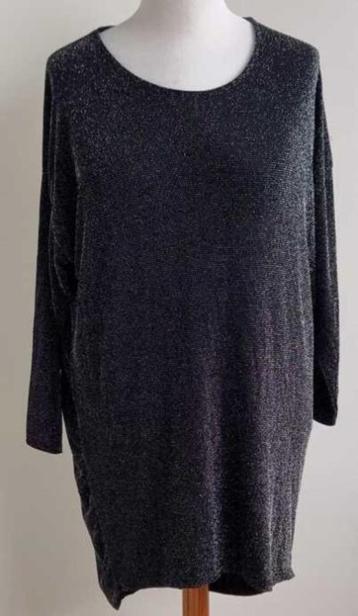 Made in Italy zwart tuniek trui met glimmertjes mt. XL beschikbaar voor biedingen