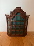 Wandvitrine kastje, Huis en Inrichting, Kasten | Vitrinekasten, Gebruikt, Eikenhout, Minder dan 25 cm, Minder dan 100 cm