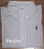 Gestreept Ralph LAUREN overhemd wit/paars maat 158, Overhemd of Blouse, Nieuw, Ophalen of Verzenden, Jongen