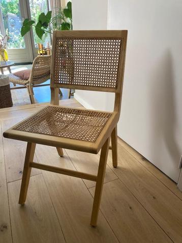 Retro Eetkamerstoel Eik/Riet - Ruben - Furnified