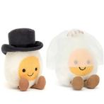 Pluche bruidspaar in de vorm van 2 eitjes, Hobby en Vrije tijd, Feestartikelen, Versiering, Nieuw, Ophalen of Verzenden, Info@sweet-one.nl