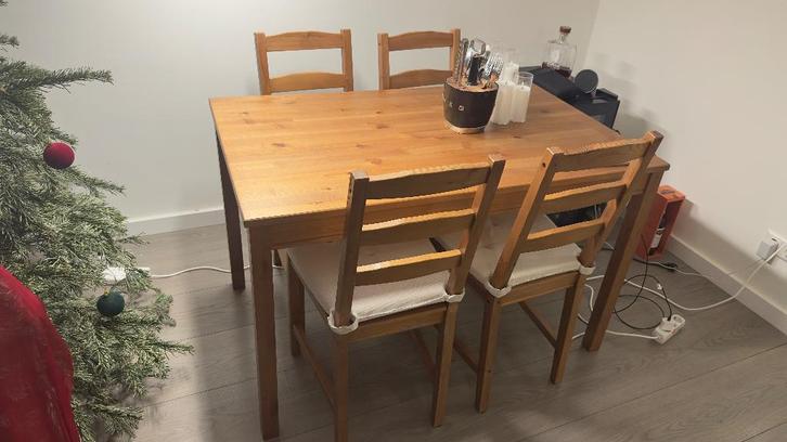 Ikea “Jokkmokk” 4 personen eettafel, Huis en Inrichting, Tafels | Eettafels, Gebruikt, 50 tot 100 cm, Vier personen, Rechthoekig