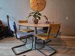 Eetkamerstoelen (4 stuks) & Elektrische kachel (+ schouw), Huis en Inrichting, Ophalen, Gebruikt, 4 tot 6 stoelen