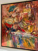 “Banking in motion” in olieverf, Twan van de Vorstenbosch, Antiek en Kunst, Kunst | Schilderijen | Modern, Ophalen