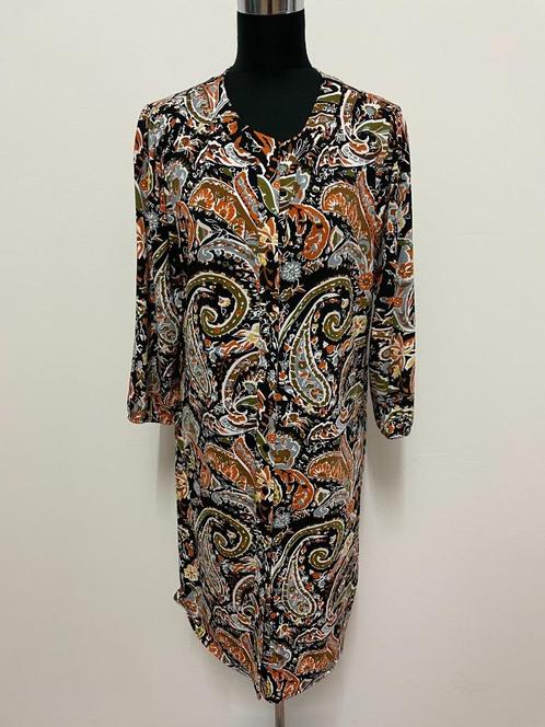 J334 - Fleurige Norah jurk maat 38 (1), Kleding | Dames, Jurken, Zo goed als nieuw, Maat 38/40 (M), Overige kleuren, Onder de knie