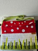 Zelfgehaakte schoudertas paddestoel/gras, Ophalen of Verzenden, Nieuw, Rood