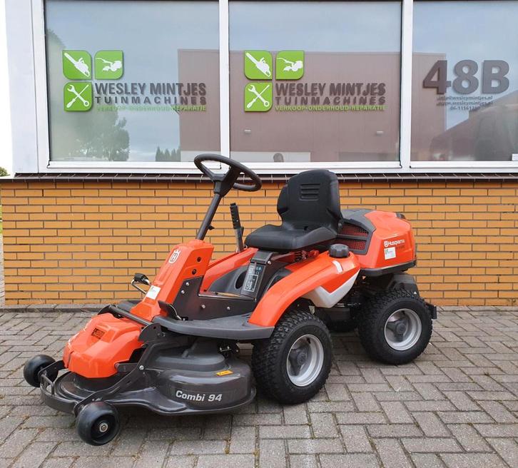 Actie!!! Husqvarna Rider 214C eindejaarsaanbieding!!, Tuin en Terras, Zitmaaiers, Nieuw, 90 tot 120 cm, Elektrische starter, Mulchfunctie