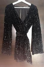 Costes playsuit met pailetten maat M, Kleding | Dames, Jumpsuits, Maat 38/40 (M), Verzenden, Zwart, Zo goed als nieuw