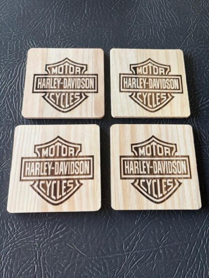 Harley Davidson onderzetters, Huis en Inrichting, Woonaccessoires | Onderzetters, Glas of Kopje, Ophalen of Verzenden