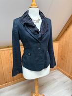 La Ligna donkerblauw jasje 36, Kleding | Dames, Ophalen of Verzenden, Zo goed als nieuw, Maat 36 (S), Blauw