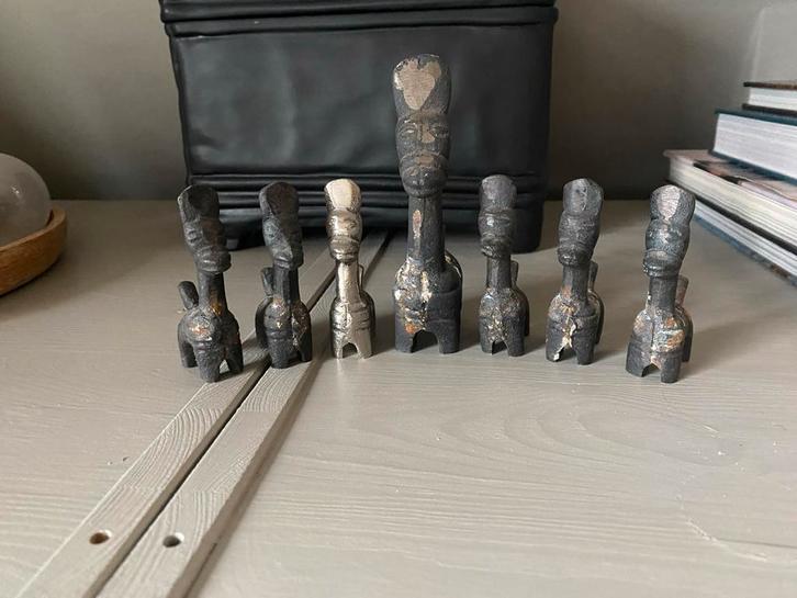 7 Metalen Gelukspaardjes - Kunst Beelden, Antiek en Kunst, Kunst | Niet-Westerse kunst, Ophalen of Verzenden