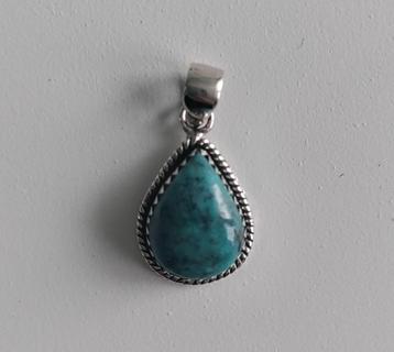Turkoois hanger in zilver beschikbaar voor biedingen