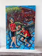 Fabrice Hund - De Aidswezen - Schilderij tbv Ganashi Veiling, Ophalen of Verzenden