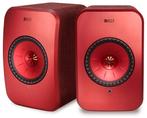 KEF LSX rood red, Overige merken, Front, Rear of Stereo speakers, Ophalen of Verzenden, Zo goed als nieuw