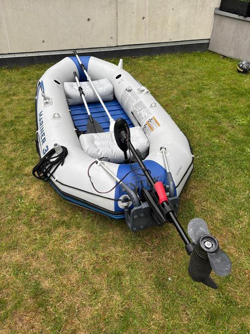 Intex Mariner 3 elektrische boot incl motor (ex accu), Watersport en Boten, Kano's, Zo goed als nieuw, Overige typen, Drie personen of meer