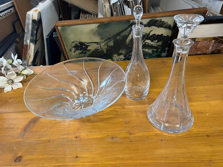 Kristallen schaal en karaffen set, Antiek en Kunst, Antiek | Glas en Kristal, Ophalen