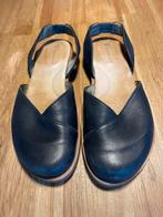 Zomer sandalen blauw leer, Blauw, Zo goed als nieuw, Sandalen of Muiltjes, Ophalen of Verzenden