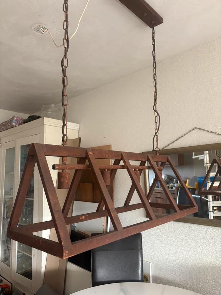 Mooie eettafel lamp, Huis en Inrichting, Lampen | Hanglampen, Zo goed als nieuw, 75 cm of meer, Metaal, Ophalen