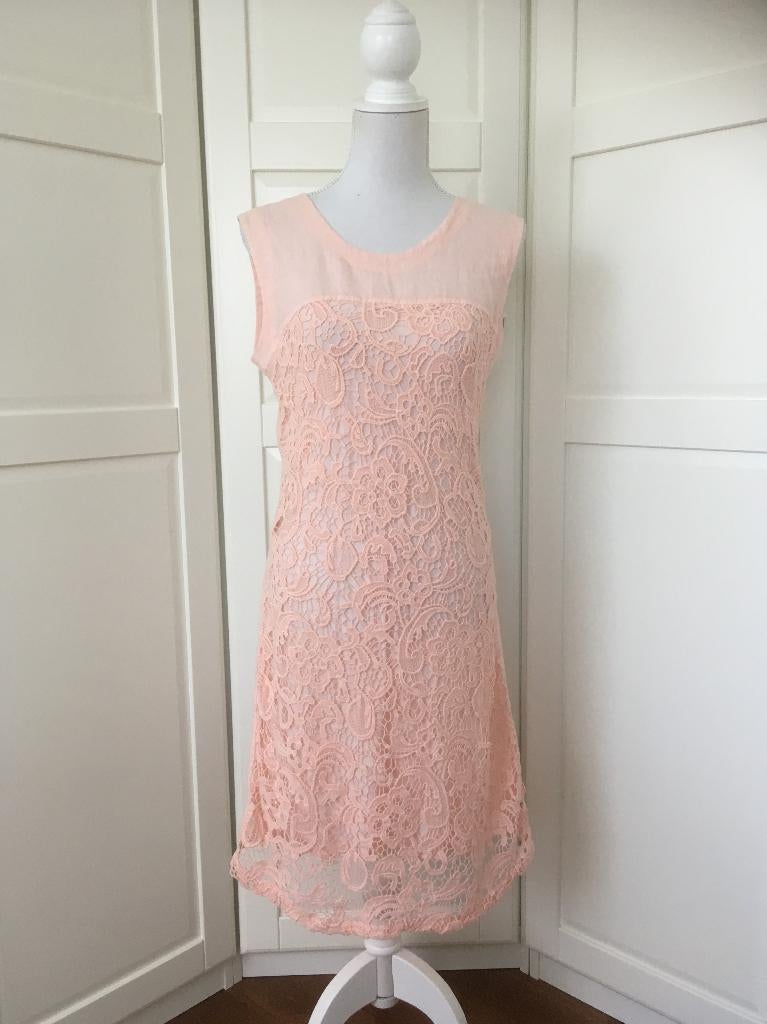 Cassis nieuwe roze mouwloze linnen jurk met kant, maat 40 M, Maat 38/40 (M), Cassis, Nieuw, Ophalen of Verzenden