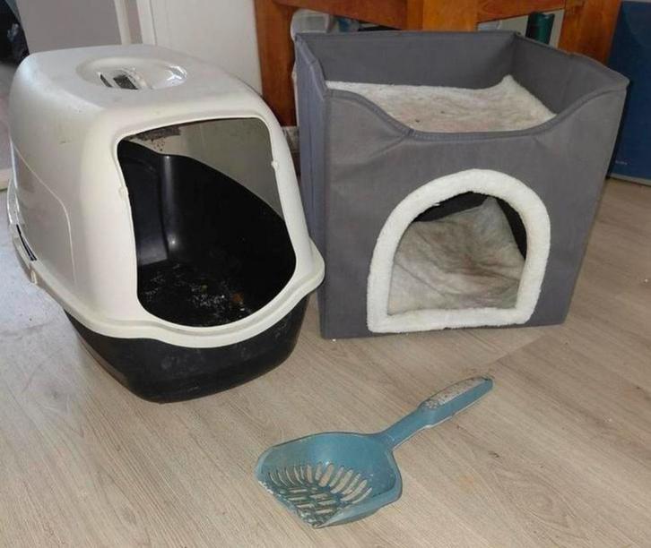 Kattenbak + schepje en kattenmand, Dieren en Toebehoren, Kattenbakken, Ophalen of Verzenden