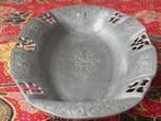Mooie oude Estanhos schaal uit Brazilië van tin 27 cm., Ophalen of Verzenden