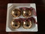 Glazen Kerstballen Goudkleurig Glanzend 60 mm 4 stuks ZGAN, Ophalen of Verzenden, Zo goed als nieuw