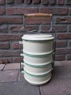 Vintige Rantang/Tiffin carrier groen/wit, Ophalen of Verzenden, Nieuw