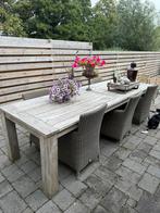 Tuin set met 6 stoelen, Tuin en Terras, Ophalen, Zo goed als nieuw, Hout