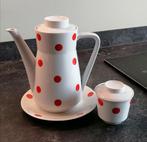 Vintage Duitse Theepot met Stippen, Gebruikt, Keramiek, Overige typen, Ophalen of Verzenden