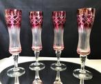 Kristal V.S.L Glazen Champagne Gekleurd Antiek✨😍💑👌, Ophalen of Verzenden