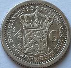 Schitterende halve gulden 1910, Postzegels en Munten, Munten | Nederland, ½ gulden, Zilver, Ophalen of Verzenden, Koningin Wilhelmina