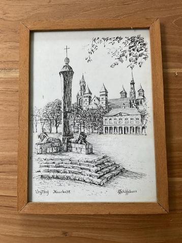 Pentekening F. Schiffeleers - Vrijthof Maastricht beschikbaar voor biedingen