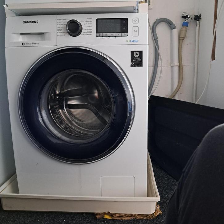 gratis af te halen Samsung wasmachine, Witgoed en Apparatuur, Wasmachines, Gebruikt, Voorlader, 6 tot 8 kg, 85 tot 90 cm, 1200 tot 1600 toeren