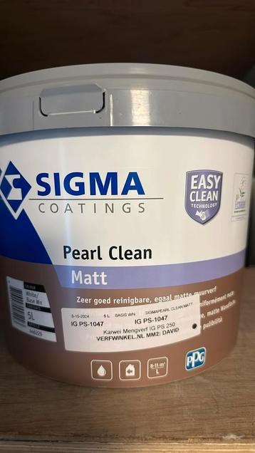 Te koop SIGMA PEARL CLEAN MATT MUURVERF 5 liter beige bruin  beschikbaar voor biedingen