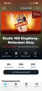 2 tickets 1ste rang Studio 100 Sing Along 14 december, Tickets en Kaartjes, Twee personen