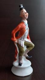 Vintage Mann Bisque Clown Suit Up Porselein Beeldje .Nr 2, Ophalen of Verzenden, Zo goed als nieuw, Mens